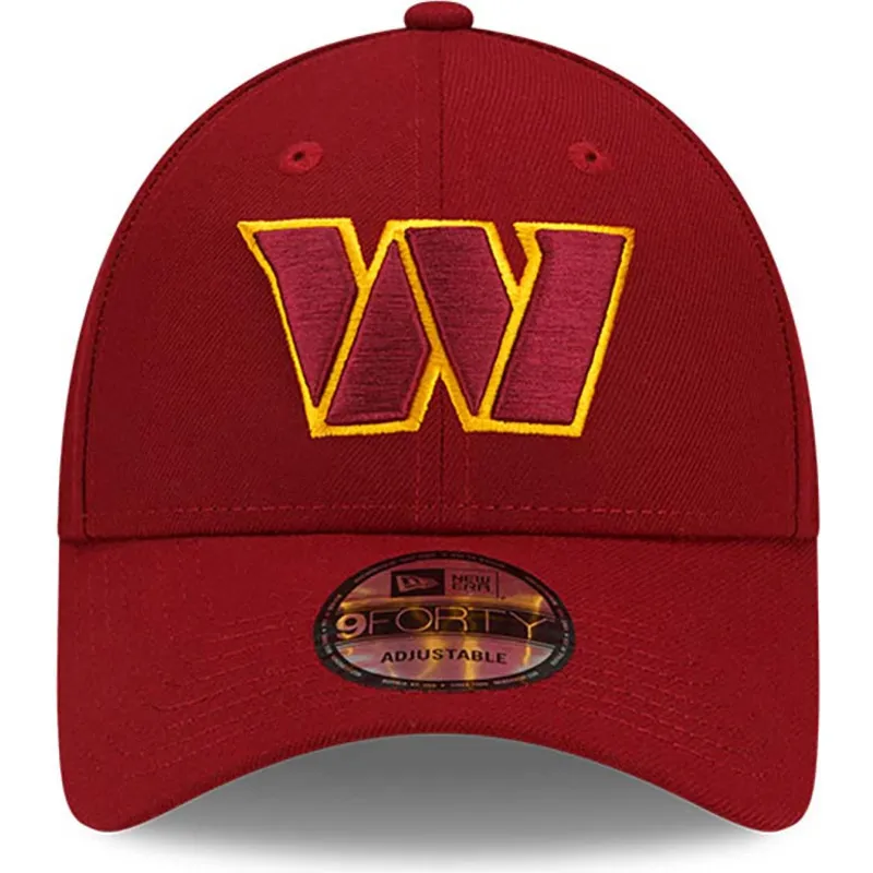 kepure-islenkta-raudona-reguliuojamas-9forty-the-league-washington-commanders-nfl-new-era