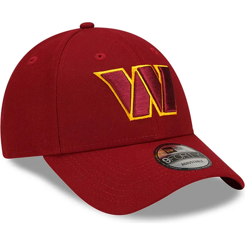 kepure-islenkta-raudona-reguliuojamas-9forty-the-league-washington-commanders-nfl-new-era