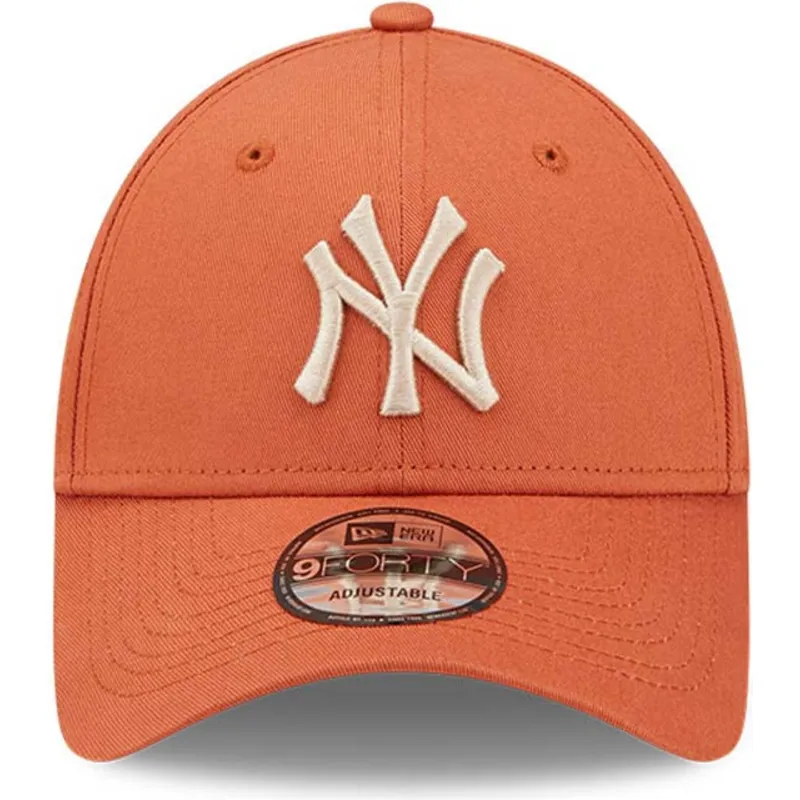 kepure-islenkta-oranzine-reguliuojamas-9forty-league-essential-new-york-yankees-mlb-new-era