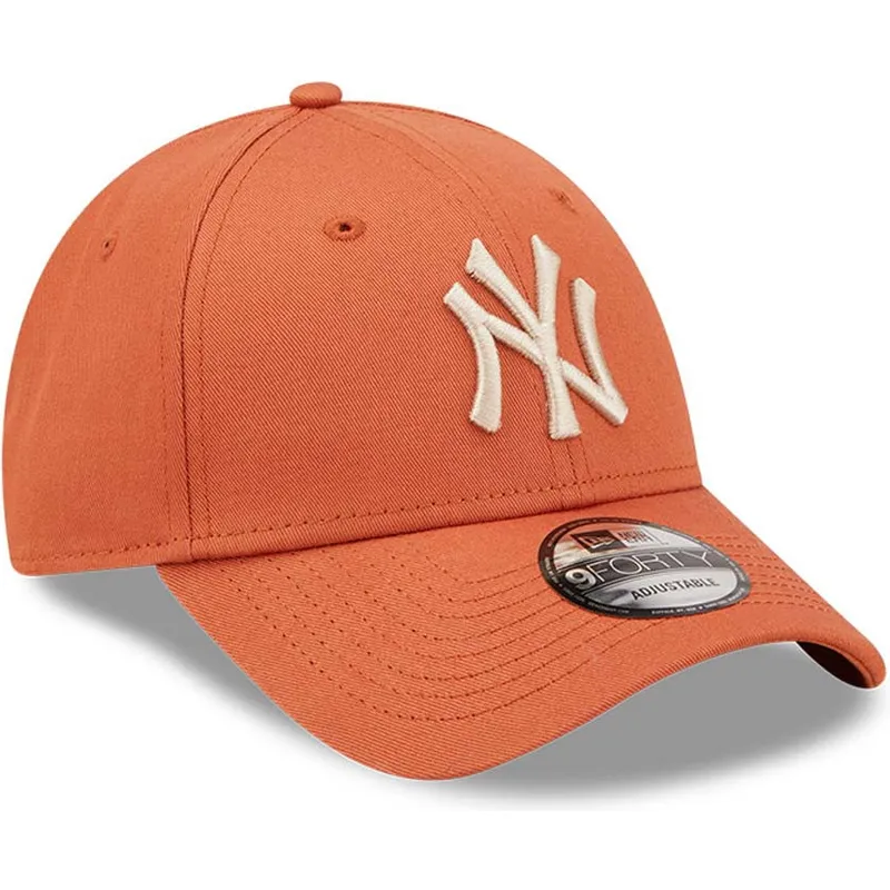 kepure-islenkta-oranzine-reguliuojamas-9forty-league-essential-new-york-yankees-mlb-new-era