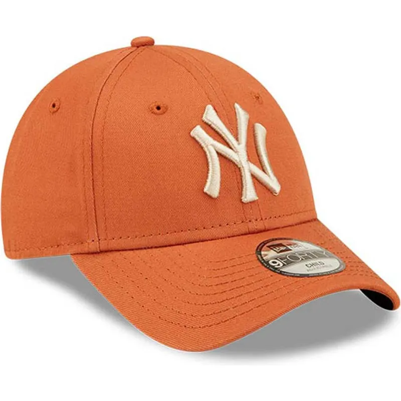 cap-islenkta-orange-adjustable-strap-vaikams-9forty-league-essential-new-york-yankees-mlb-new-era