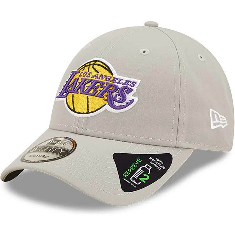 kepure-islenkta-pilka-reguliuojamas-9forty-repreve-los-angeles-lakers-nba-new-era