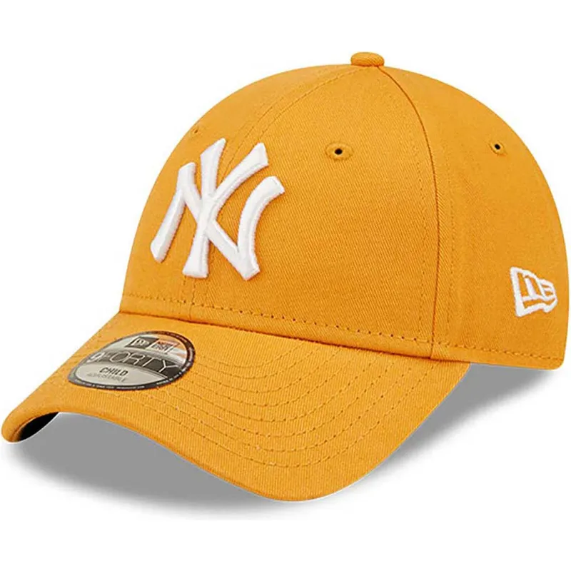 cap-islenkta-orange-adjustable-strap-vaikams-9forty-league-essential-new-york-yankees-mlb-new-era