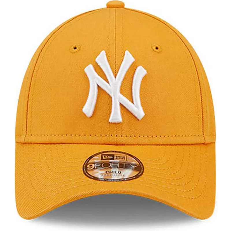 cap-islenkta-orange-adjustable-strap-vaikams-9forty-league-essential-new-york-yankees-mlb-new-era