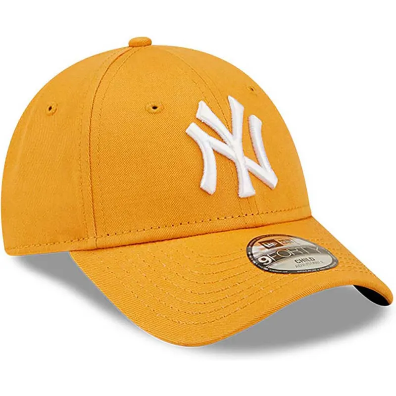 cap-islenkta-orange-adjustable-strap-vaikams-9forty-league-essential-new-york-yankees-mlb-new-era
