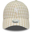kepure-islenkta-smelio-reguliuojamas-9forty-gingham-new-york-yankees-mlb-new-era