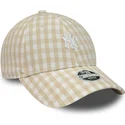 kepure-islenkta-smelio-reguliuojamas-9forty-gingham-new-york-yankees-mlb-new-era