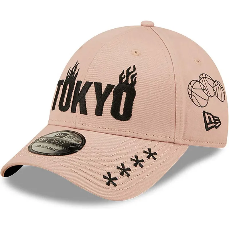 kepure-islenkta-rozine-reguliuojamas-tokyo-9forty-graphic-new-era