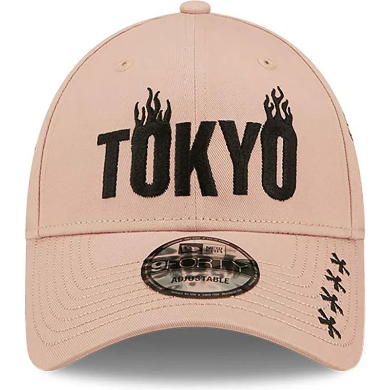 kepure-islenkta-rozine-reguliuojamas-tokyo-9forty-graphic-new-era