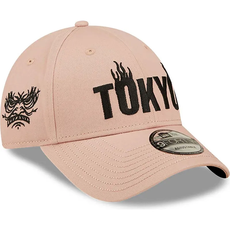 kepure-islenkta-rozine-reguliuojamas-tokyo-9forty-graphic-new-era