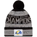 kepure-su-bumbulu-juoda-parade-knit-super-bowl-champions-lvi-2022-los-angeles-rams-nfl-new-era