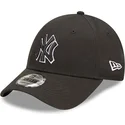 kepure-islenkta-juoda-reguliuojamas-9forty-team-outline-new-york-yankees-mlb-new-era