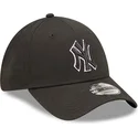 kepure-islenkta-juoda-reguliuojamas-9forty-team-outline-new-york-yankees-mlb-new-era