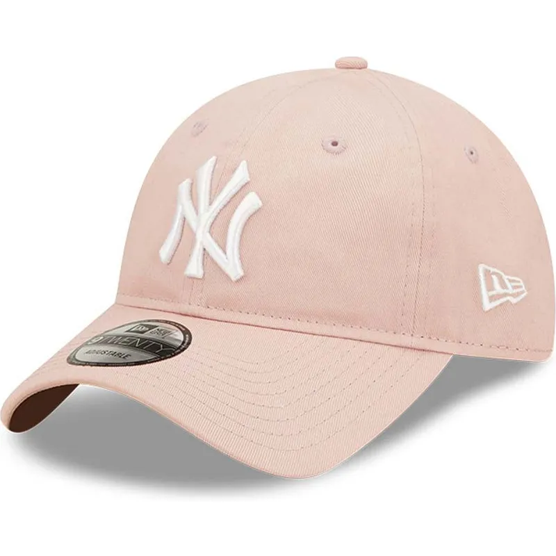 cap-islenkta-pink-adjustable-strap-9twenty-league-essential-new-york-yankees-mlb-new-era