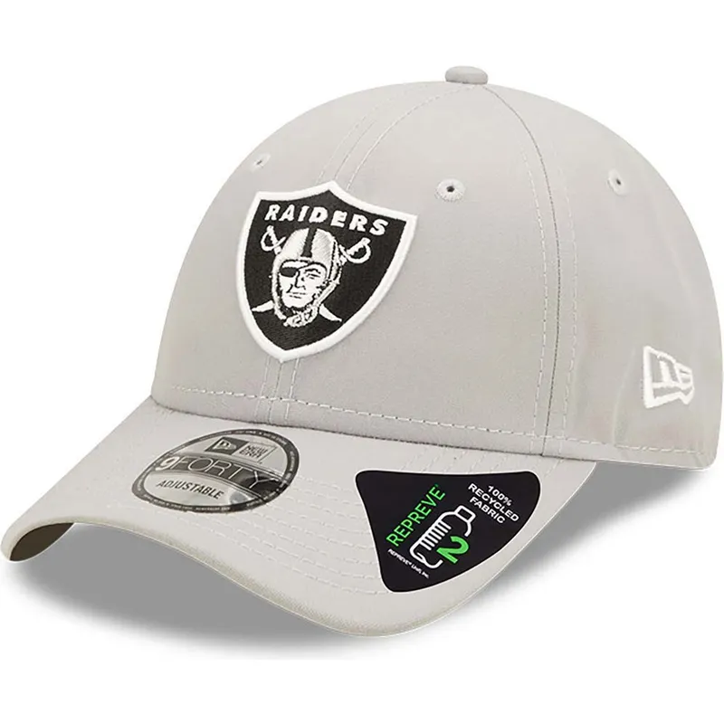 kepure-islenkta-pilka-reguliuojamas-9forty-repreve-las-vegas-raiders-nfl-new-era