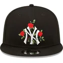 kepure-plokscia-juoda-snapback-9fifty-flower-new-york-yankees-mlb-new-era