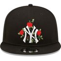 new-era-flat-brim-9fifty-flower-new-york-yankees-mlb-black-snapback-cap