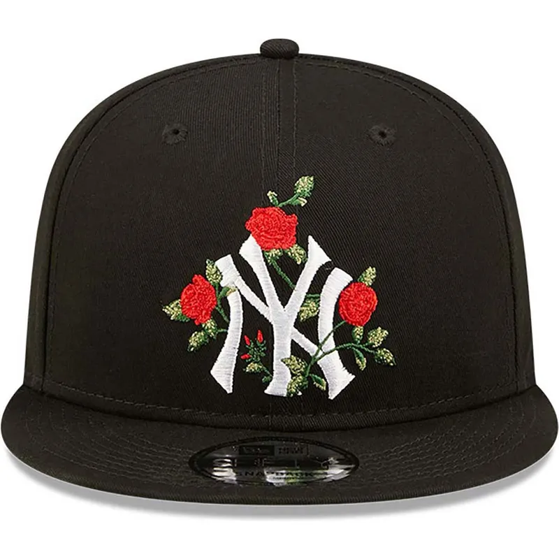 kepure-plokscia-juoda-snapback-9fifty-flower-new-york-yankees-mlb-new-era