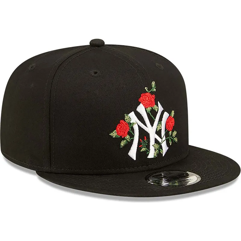 kepure-plokscia-juoda-snapback-9fifty-flower-new-york-yankees-mlb-new-era