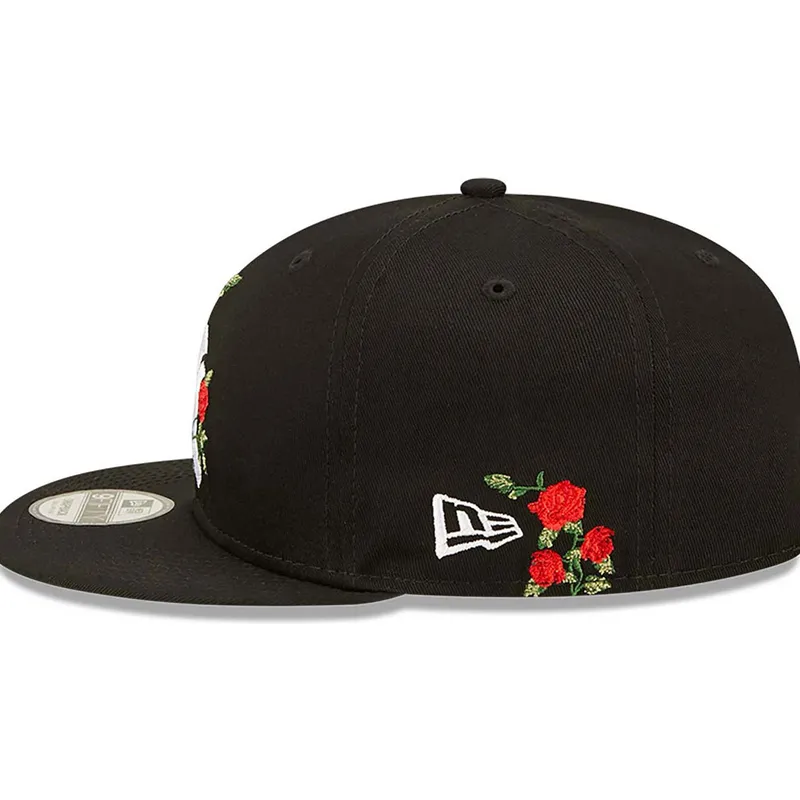 kepure-plokscia-juoda-snapback-9fifty-flower-new-york-yankees-mlb-new-era