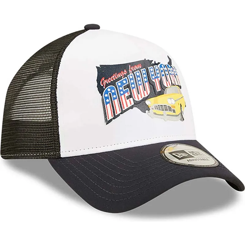 kepure-islenkta-tamsiai-melyna-snapback-new-york-a-frame-us-state-wordmark-new-era