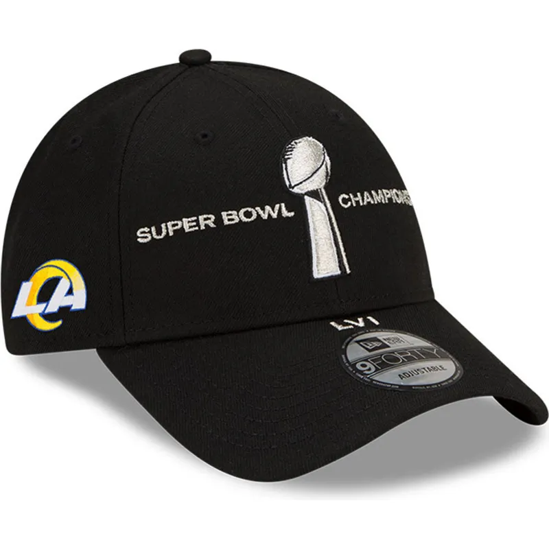kepure-islenkta-juoda-snapback-9forty-parade-super-bowl-champions-lvi-2022-los-angeles-rams-nfl-new-era