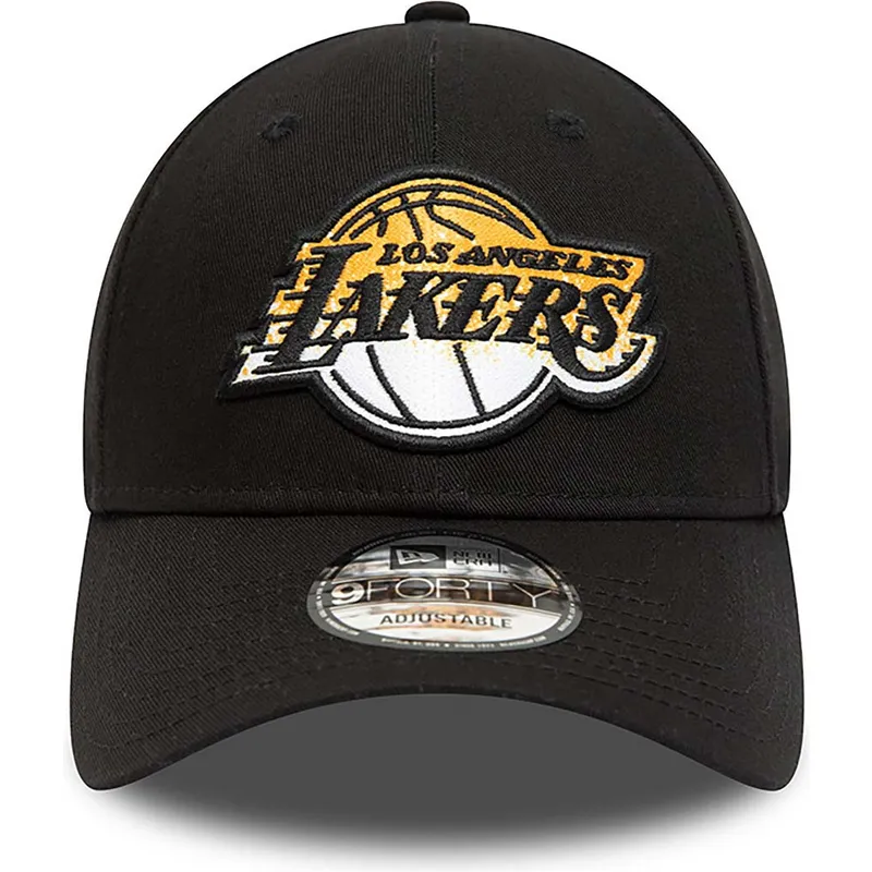 kepure-islenkta-juoda-reguliuojamas-9forty-gradient-infill-los-angeles-lakers-nba-new-era