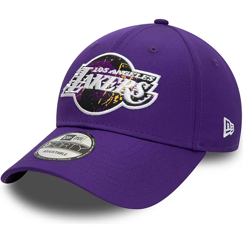 kepure-islenkta-violetine-reguliuojamas-9forty-print-infill-los-angeles-lakers-nba-new-era
