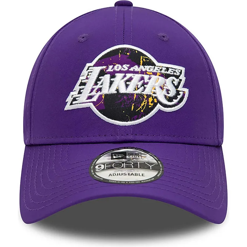 kepure-islenkta-violetine-reguliuojamas-9forty-print-infill-los-angeles-lakers-nba-new-era