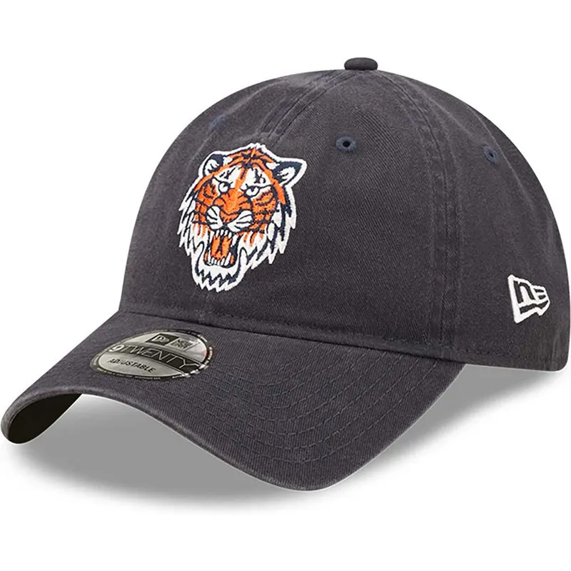 kepure-islenkta-tamsiai-melyna-reguliuojamas-9twenty-team-patch-detroit-tigers-mlb-new-era