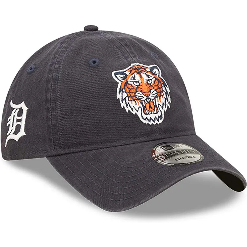 kepure-islenkta-tamsiai-melyna-reguliuojamas-9twenty-team-patch-detroit-tigers-mlb-new-era