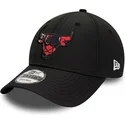 kepure-islenkta-juoda-reguliuojamas-9forty-print-infill-chicago-bulls-nba-new-era