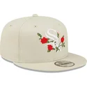 bezowa-czapka-snapback-9fifty-flower-chicago-white-sox-mlb-od-new-era