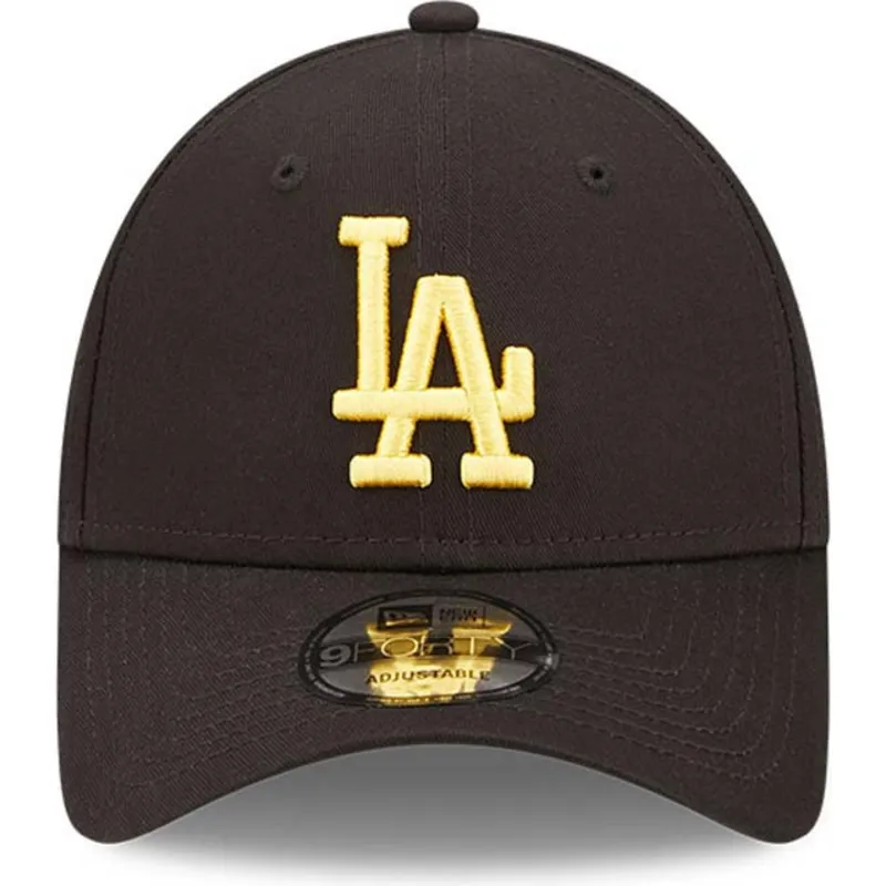 kepure-islenkta-juoda-reguliuojamas-9forty-league-essential-los-angeles-dodgers-mlb-new-era