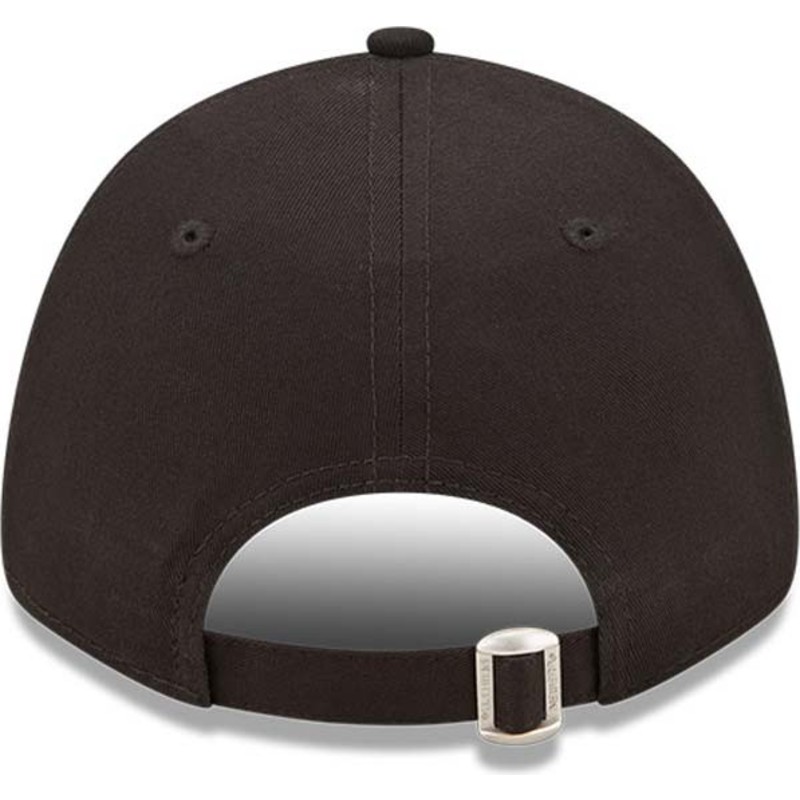 new-era-curved-brim-yellow-logo-9forty-league-essential-los-angeles-dodgers-mlb-black-adjustable-cap