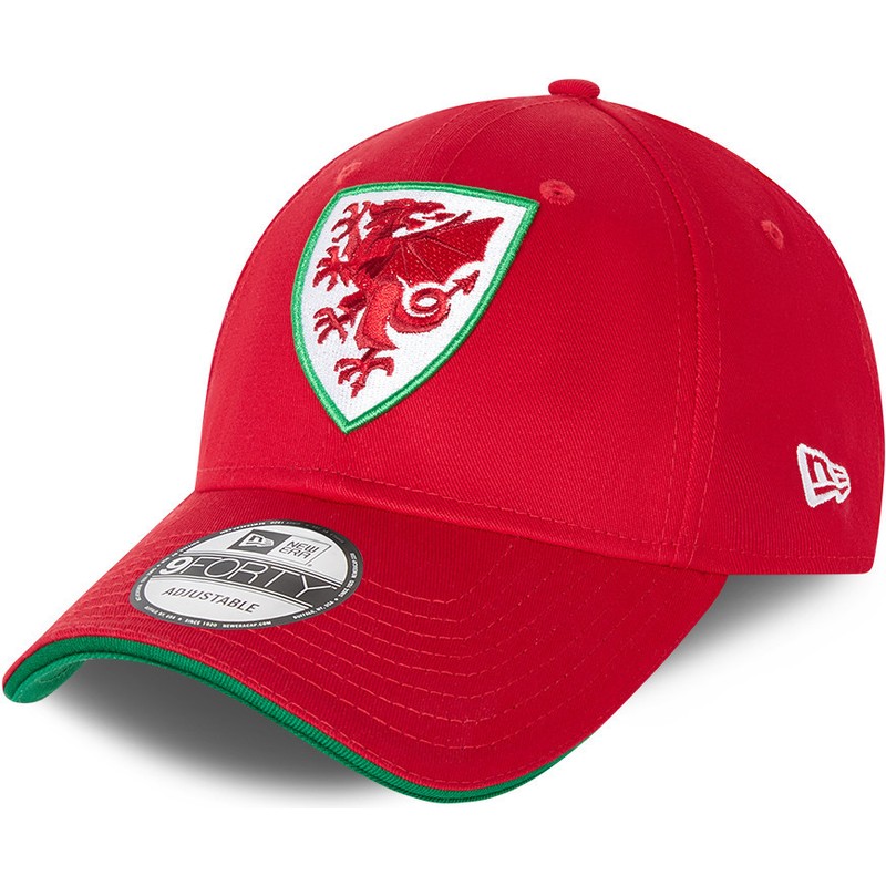 new-era-curved-brim-9forty-wales-fifa-world-cup-red-adjustable-cap