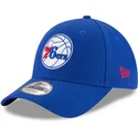 kepure-islenkta-melyna-reguliuojamas-9forty-league-philadelphia-76ers-nba-new-era