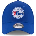 kepure-islenkta-melyna-reguliuojamas-9forty-league-philadelphia-76ers-nba-new-era