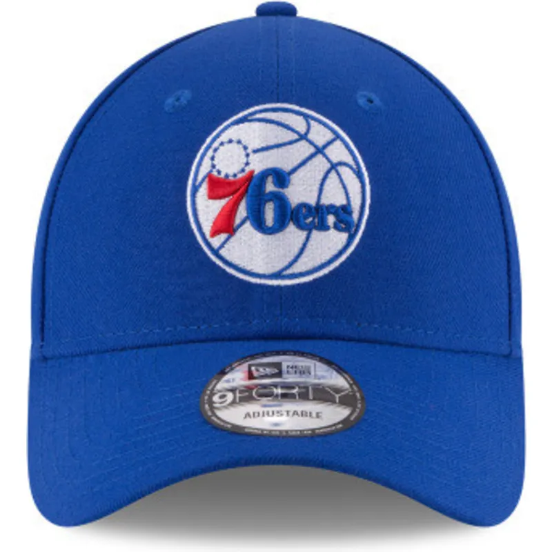 kepure-islenkta-melyna-reguliuojamas-9forty-league-philadelphia-76ers-nba-new-era