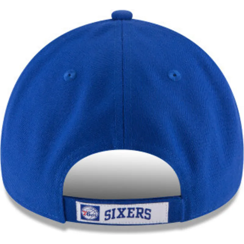 kepure-islenkta-melyna-reguliuojamas-9forty-league-philadelphia-76ers-nba-new-era