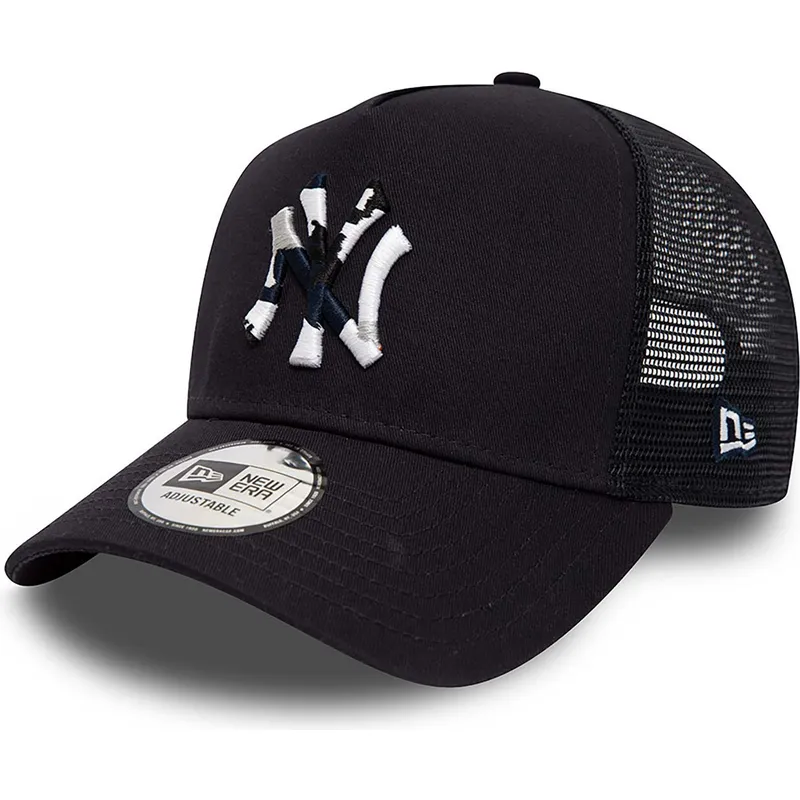 kepure-islenkta-tamsiai-melyna-snapback-a-frame-team-camo-infill-new-york-yankees-mlb-new-era