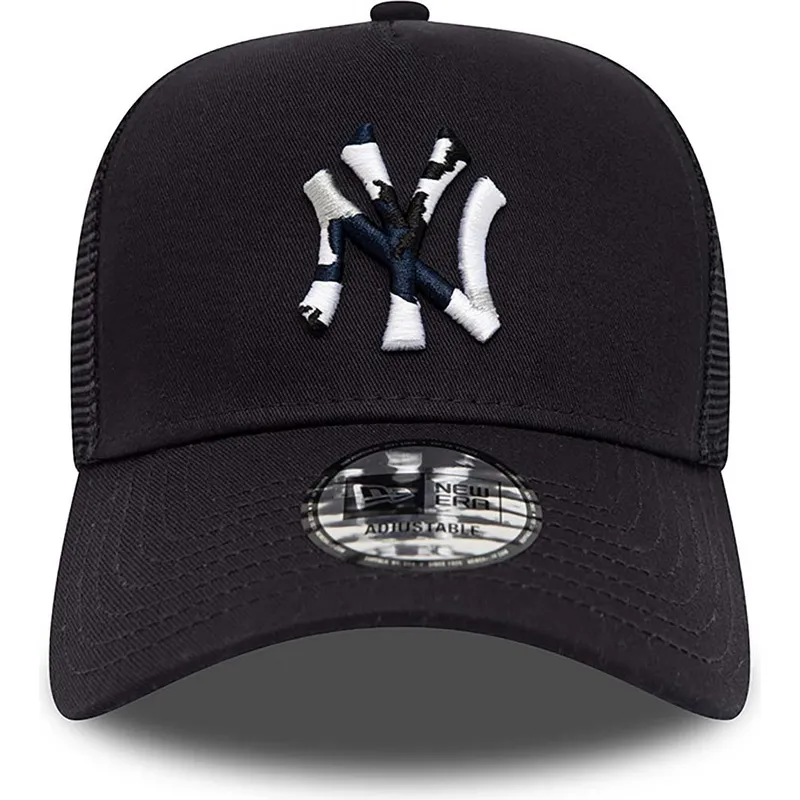 kepure-islenkta-tamsiai-melyna-snapback-a-frame-team-camo-infill-new-york-yankees-mlb-new-era