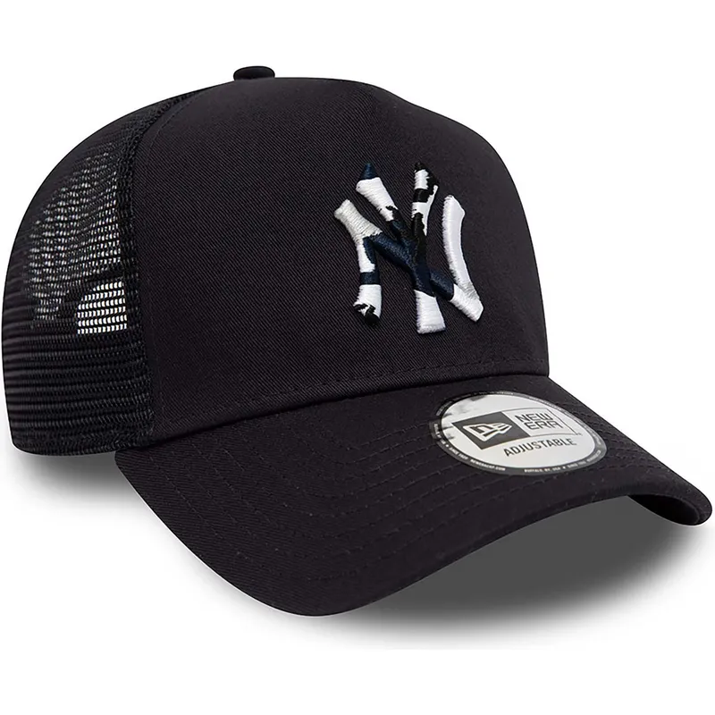 kepure-islenkta-tamsiai-melyna-snapback-a-frame-team-camo-infill-new-york-yankees-mlb-new-era