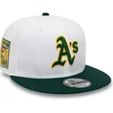 kepure-plokscia-balta-snapback-rickey-henderson-9fifty-crown-patches-oakland-athletics-mlb-new-era