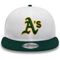 new-era-flat-brim-rickey-henderson-9fifty-crown-patches-oakland-athletics-mlb-white-and-green-snapback-cap