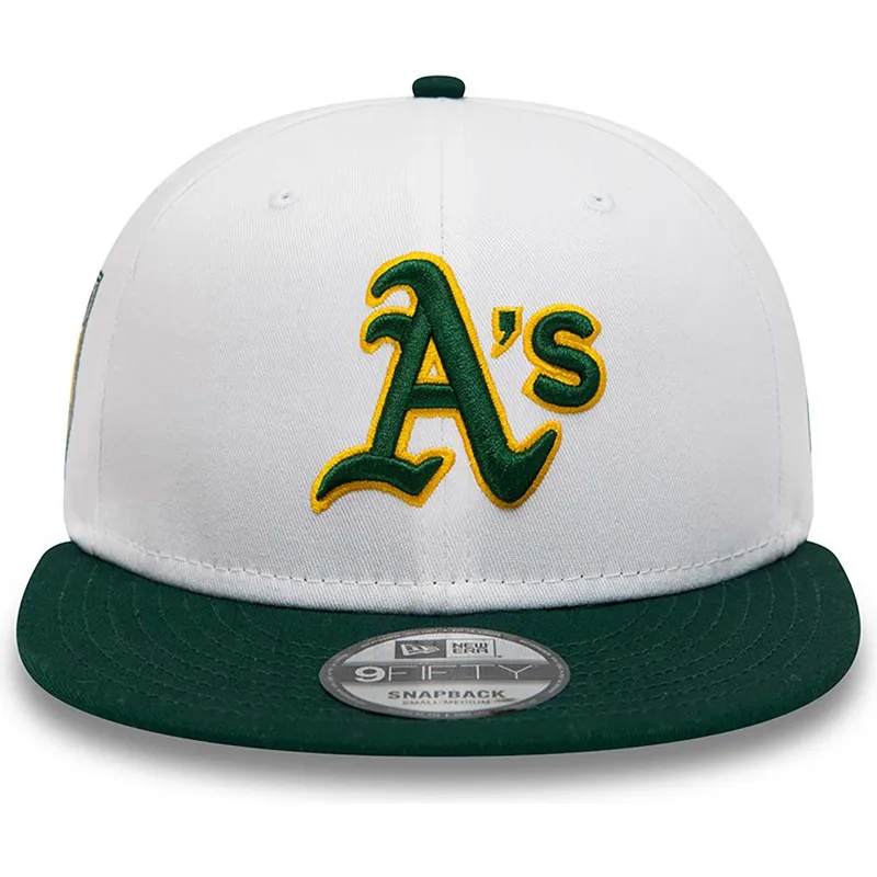 kepure-plokscia-balta-snapback-rickey-henderson-9fifty-crown-patches-oakland-athletics-mlb-new-era