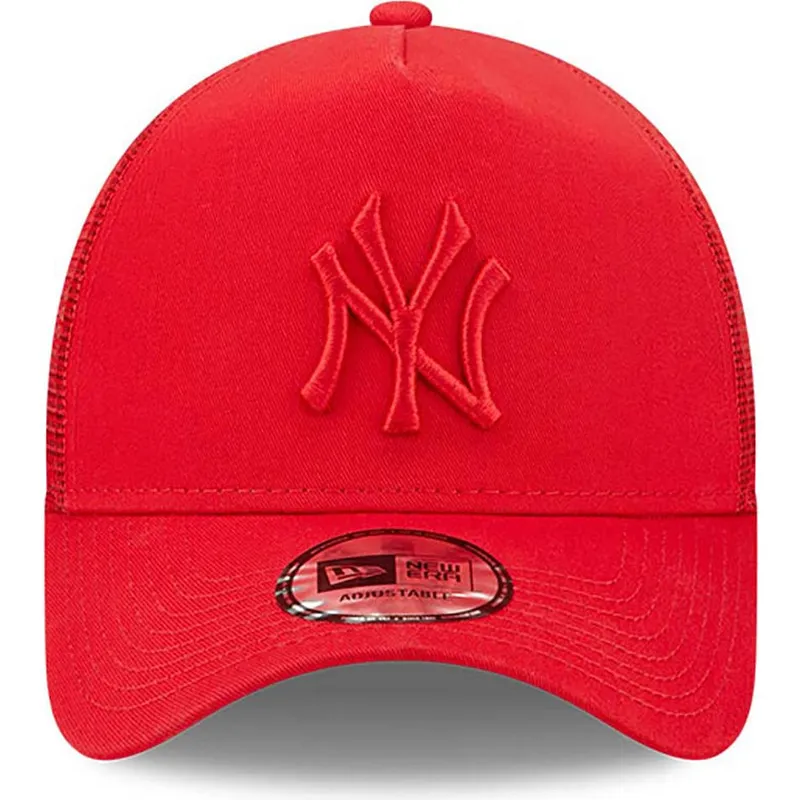 kepure-islenkta-vilkikas-raudona-snapback-a-frame-tonal-mesh-new-york-yankees-mlb-new-era