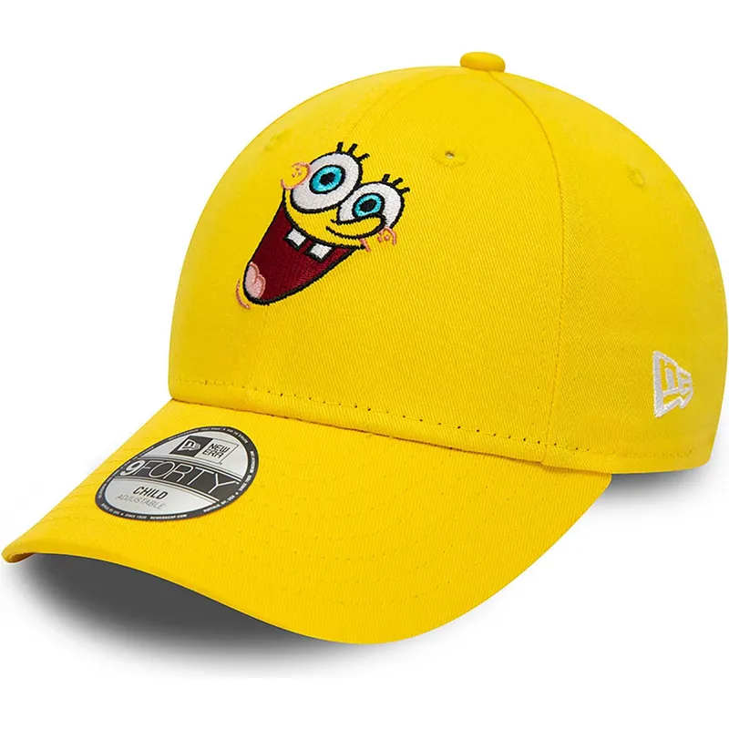 kepure-islenkta-geltona-reguliuojamas-vaikams-9forty-spongebob-new-era