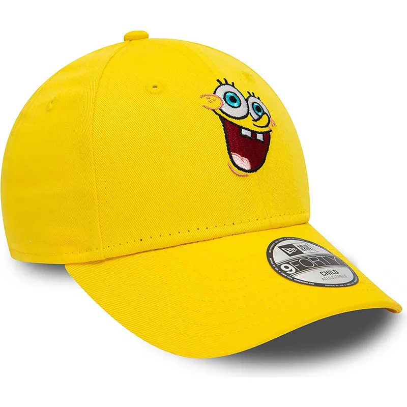 kepure-islenkta-geltona-reguliuojamas-vaikams-9forty-spongebob-new-era