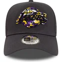 szara-czapka-truckerka-a-frame-team-camo-infill-los-angeles-lakers-nba-od-new-era